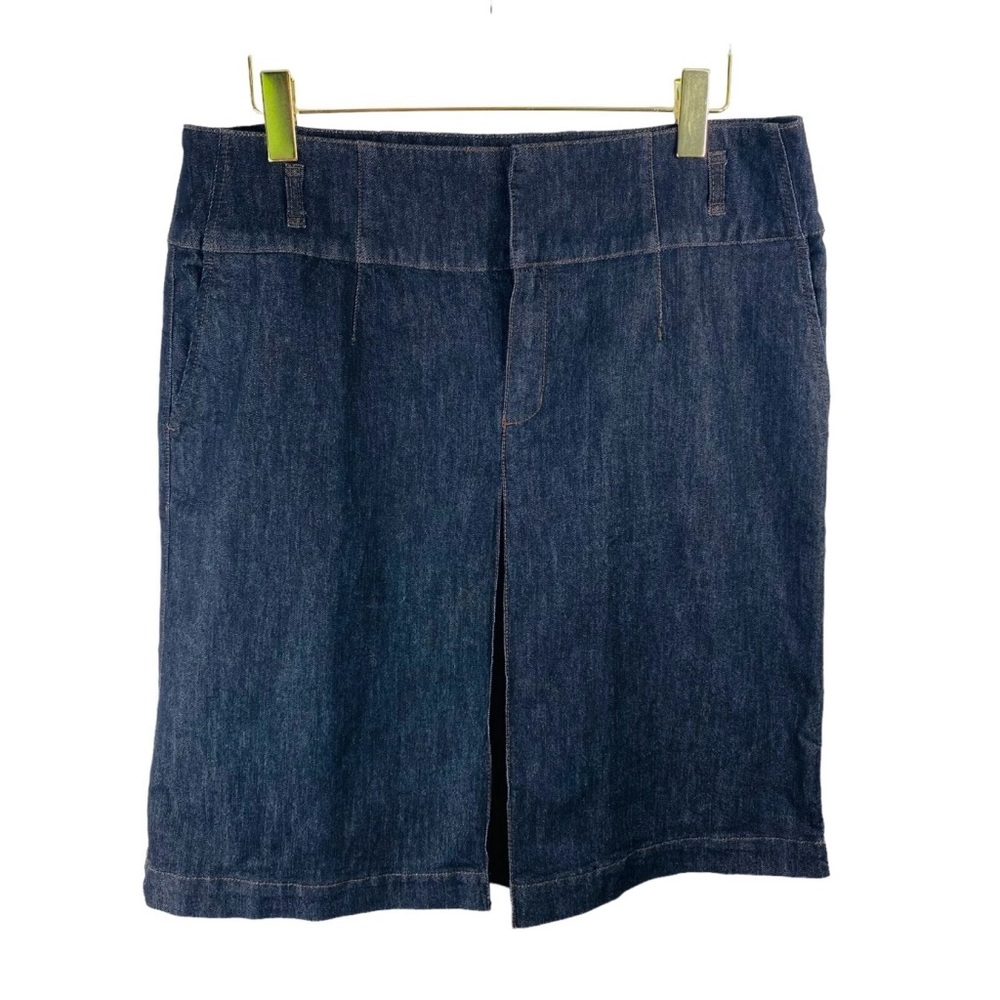 Armani Exchange Denim Pencil Straight Skirt Womens 16 Dark Blue Y2K 90's Stretch